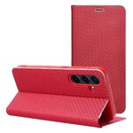 Kabura LUNA Book Carbon do SAMSUNG A21s czerwony