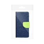Kabura Fancy Book do  SAMSUNG A12 granatowy / limonka
