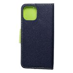 Kabura Fancy Book do IPHONE 15 granatowy / limonkowy
