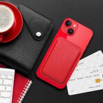 Portfel magnetyczny Leather Mag Wallet czerwony