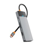 WiWU - HUB A921HV 9w1 USB3.0x2+USB2.0x1+SD/TF(3.0)+PD (100W)+USB-C(3.0)+HDMI(4K30HZ)+VGA1080P)