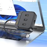 HOCO adapter HUB 4w1 USB A HB35 0,2 m czarny