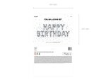 Balon foliowy dekoracja urodzinowa Happy Birthday srebrna 340cm x 35cm