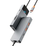 WiWU - HUB A721HD USB3.1x2+PD(100W)+USB-C(3.1)+ SD/TF(3.0)+HDMI (4K60HZ)