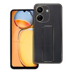 Futerał LEATHER CASE KICKSTAND do XIAOMI Redmi 13C / POCO C65 czarny