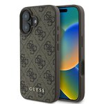 GUESS futerał do IPHONE 16 Plus GUHCP16MG4GFBR (PU 4G Classic) brązowy