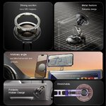 FORCELL F-Grip IronSecure uchwyt samochodowy do szyby/deski kompatybilny z MagSafe czarny