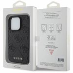 Oryginalne Etui GUESS Hardcase GUHCP15LP4EPMK do iPhone 15 PRO (Quilted 4G Classic / czarny)