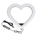 Lampa LED Ring / Heart Stream RGB pierścieniowa 12 cali FULL COLOR z uchwytem na telefon + statyw JM33-13