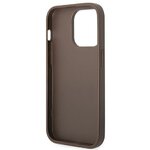 Oryginalne Etui GUESS Hardcase GUHCP14LG4GFBR do iPhone 14 PRO (4G Gold Logo / brązowy)