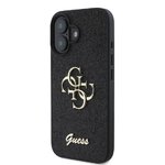 GUESS futerał do IPHONE 16 GUHCP16SHG4SGK (Fixed Glitter Big 4G) czarny