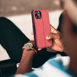 Kabura Fancy Book do  SAMSUNG A12 czerwony / granatowy