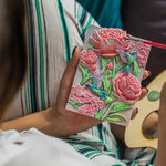 Kolorowanka gipsowa obraz do malowania 3D CANDELLANA kwiaty peonie zestaw farby i pędzle