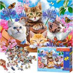 CASTORLAND Puzzle układanka 120 elementów Kittens with Flowers - Koty w kwiatach 6+