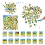 CASTORLAND Puzzle edukacyjne układanka Mapa Polski 128 elementów 6+