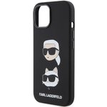 Oryginalne Etui KARL LAGERFELD Hardcase KLHCP15MSDHKCNK do iPhone 15 Plus (Silicone KC / czarny)