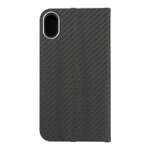 Kabura LUNA Book Carbon do IPHONE XR (") czarny