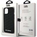 Oryginalne Etui KARL LAGERFELD Hardcase KLHCP15SPQKPMK do iPhone 15 (Quilted Pattern  / czarny)