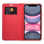 Kabura LUNA Book Carbon do IPHONE 11 czerwony