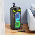 HOCO głośnik bluetooth + 2 x bezprzewodowe mikrofony HA13 Max czarny HOCO głośnik bluetooth + 2 x bezprzewodowe mikrofony HA13 Max czarny