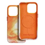 Leather Mag Cover kompatybilne z MagSafe do IPHONE 13 PRO orange splash