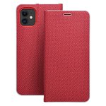 Kabura LUNA Book Carbon do IPHONE 11 czerwony