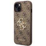 GUESS futera do IPHONE 13 / 14 / 15 GUHCP14S4GMGBR (4G Big Metal Logo) brzowy