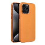 Leather Mag Cover kompatybilne z MagSafe do IPHONE 15 PRO MAX pomaraczowy