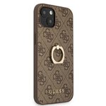 Oryginalne Etui GUESS Hardcase GUHCP13S4GMRBR do iPhone 13 MINI brązowy + ring stand