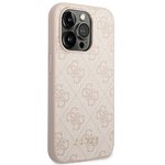 Oryginalne Etui GUESS Hardcase GUHCP14LG4GFPI do iPhone 14 PRO (4G Gold Logo / rowy)
