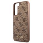 Oryginalne Etui GUESS Hardcase GUHCS22SG4GFBR do Samsung S22 (4G Metal Gold Logo / brzowy)
