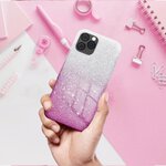 Futerał SHINING do IPHONE 13 transparent/róż
