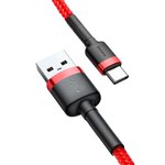 BASEUS kabel USB Cafule do Typ C 2A CATKLF-C09 2 metr czerwony