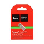 HOCO adapter Micro do Type C różowo złoty.