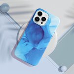 Leather Mag Cover kompatybilne z MagSafe do IPHONE 14 PLUS blue splash