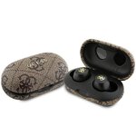 GUESS słuchawki bezprzewodowe bluetooth + stacja dokująca TWS ENC GUTWSP4EGW (4G Metal) brązowe