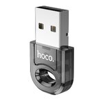 HOCO adapter USB A bluetooth UA28 transparentny czarny