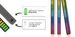 Equalizer RGB Redleaf 40LED - srebrny