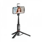 WiWU - Selfie stick Wi-SE003 z funcj tripoda i wbudowan lamp LED