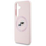 KARL LAGERFELD futerał do SAMSUNG S25 KLHMS25SSKCHTCP (Magnetic Silicone Double Heads) różowy