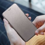 Kabura Book Elegance do SAMSUNG S23 FE stalowy