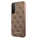 Oryginalne Etui GUESS Hardcase GUHCS22SG4GFBR do Samsung S22 (4G Metal Gold Logo / brzowy)