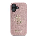 GUESS futerał do IPHONE 16 Plus GUHCP16MHG4SGP (Fixed Glitter Big 4G) różowy