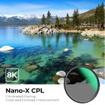 Filtr polaryzacyjny kołowy K&F Concept Nano-X MRC CPL - 55 mm