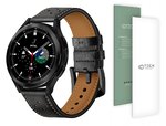 TECH-PROTECT LEATHER SAMSUNG GALAXY WATCH 4 40 / 42 / 44 / 46 MM BLACK