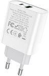 HOCO C80A NETWORK CHARGER PD20W/QC3.0 WHITE