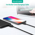 Kabel USB - micro USB RAVPower RP-CB016 - 0,9 m, biały