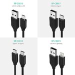 Kabel USB - micro USB RAVPower RP-CB016 - 0,9 m, biały