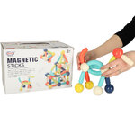 Klocki magnetyczne edukacyjne dla małych dzieci 64 elementy w pudełku