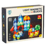 Klocki magnetyczne świecące 32 el.